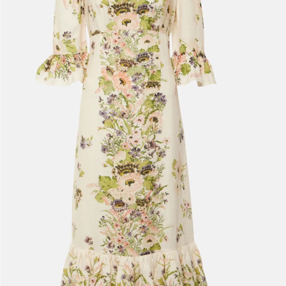 Zimmermann Pink and Green Ruffled Tiered Dress. New with tags never worn!
